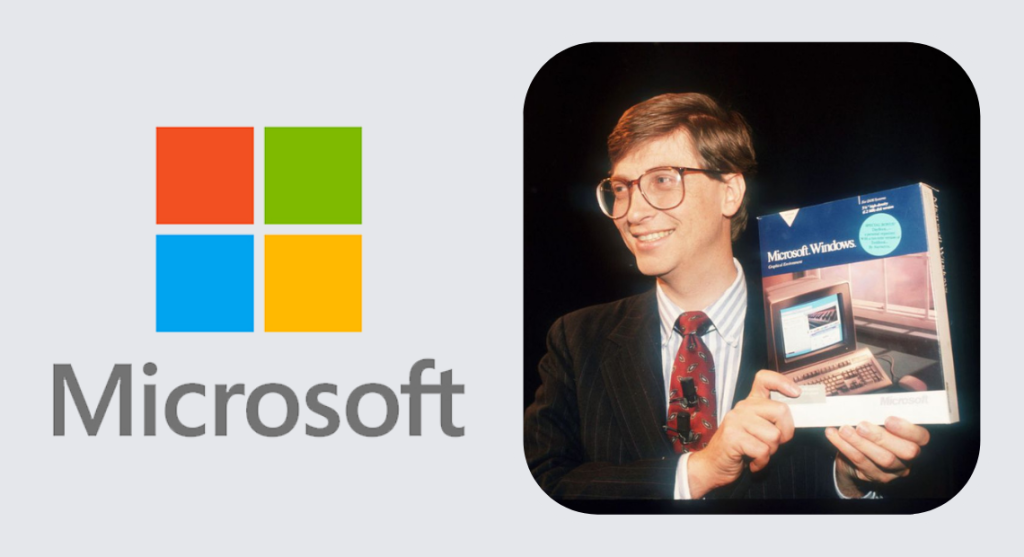 Bill Gates presenting windows